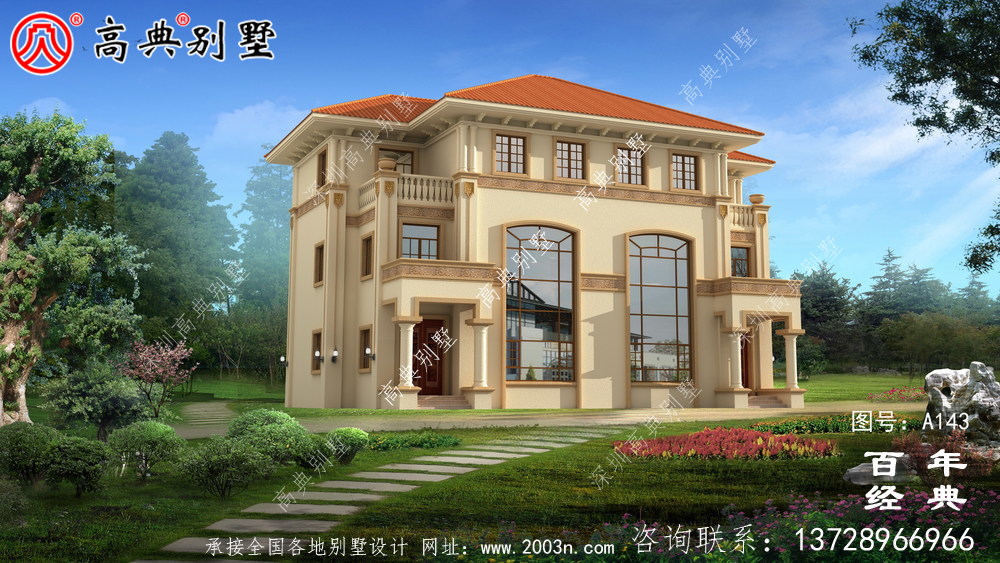 三層雙拼帶陽臺農村別墅設計圖紙_農村自建設計圖紙 三層雙拼帶陽臺農村別墅設計圖紙_農村自建設計圖紙