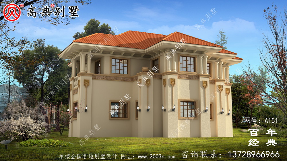 帶露臺的兩層別墅全套圖紙_兩層別墅設(shè)計(jì)圖