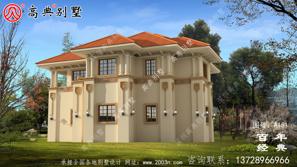 帶露臺的兩層別墅全套圖紙_兩層別墅設(shè)計(jì)圖