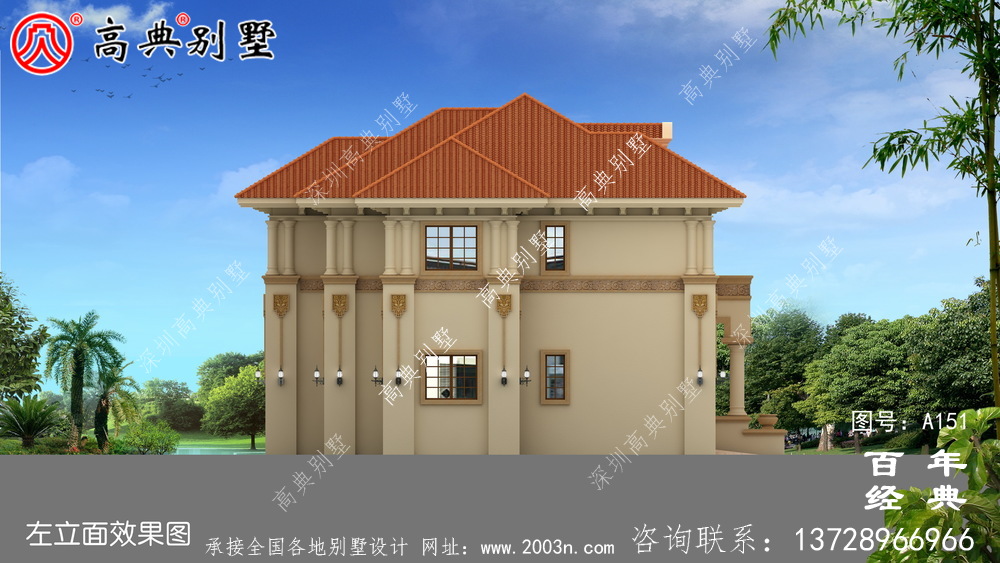 帶露臺的兩層別墅全套圖紙_兩層別墅設(shè)計(jì)圖