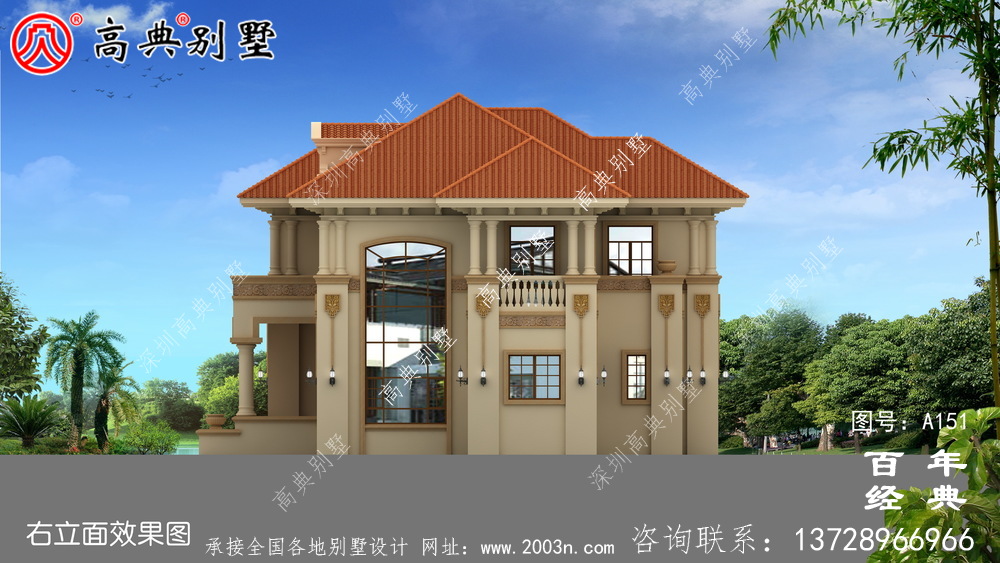 帶露臺的兩層別墅全套圖紙_兩層別墅設(shè)計(jì)圖