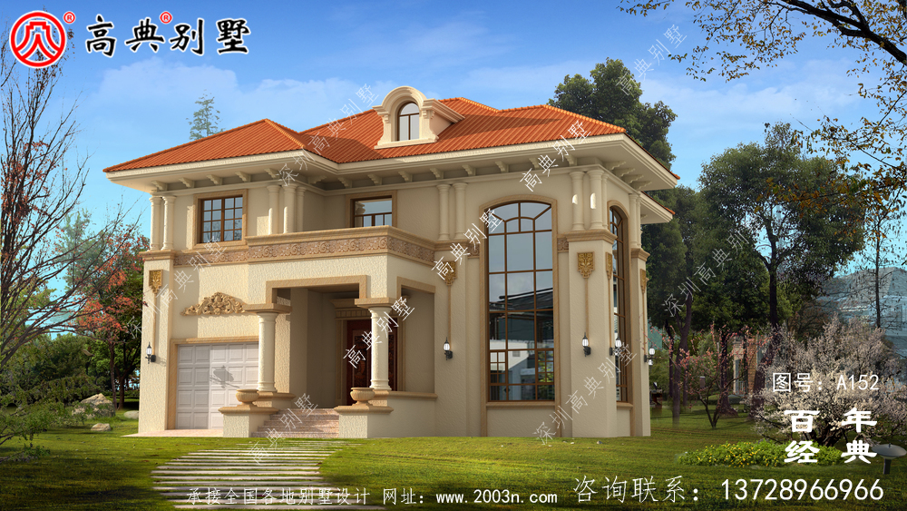 新農村建設兩層帶陽臺小別墅設計圖紙_鄉村自建房設計圖 新農村建設兩層帶陽臺小別墅設計圖紙_鄉村自建房設計圖