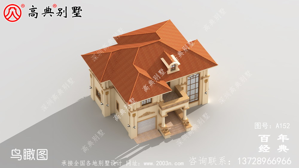 新農村建設兩層帶陽臺小別墅設計圖紙_鄉村自建房設計圖
