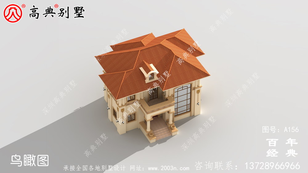 大氣兩層帶陽臺(tái)歐式別墅設(shè)計(jì)圖及效果圖 房屋設(shè)計(jì)退