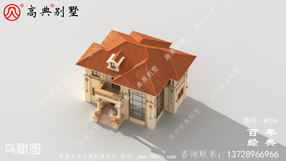 大氣兩層帶陽臺(tái)歐式別墅設(shè)計(jì)圖及效果圖 房屋設(shè)計(jì)退