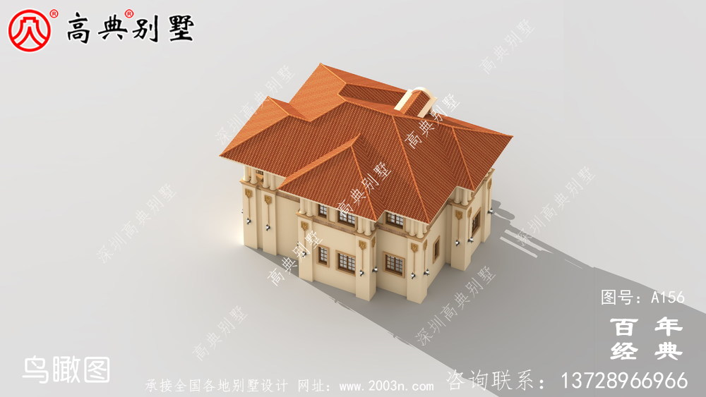 大氣兩層帶陽臺(tái)歐式別墅設(shè)計(jì)圖及效果圖 房屋設(shè)計(jì)退