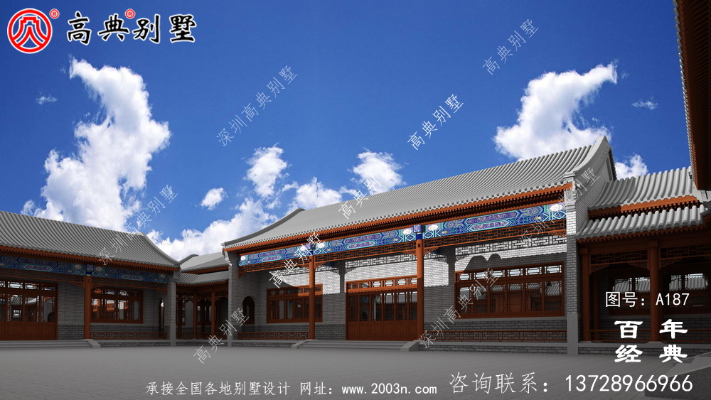 兩層四合院別墅設(shè)計(jì)施工圖及效果圖_兩層別墅設(shè)計(jì)圖紙