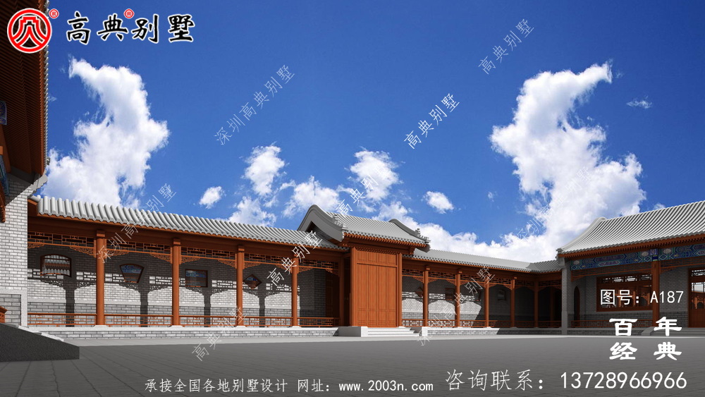 兩層四合院別墅設(shè)計(jì)施工圖及效果圖_兩層別墅設(shè)計(jì)圖紙