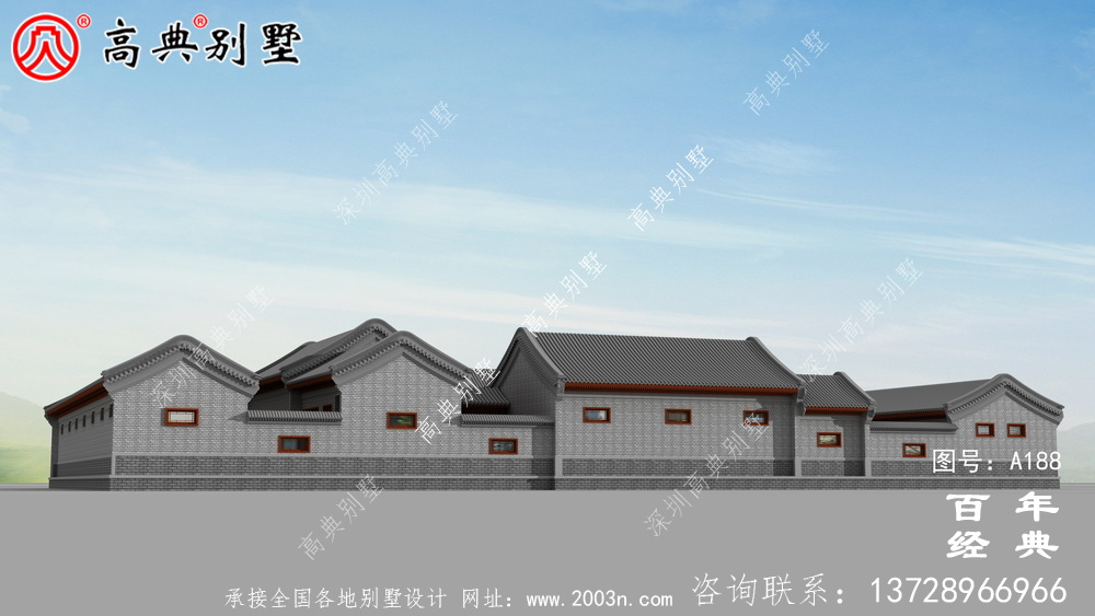 新中式別墅圖紙及效果圖_農村別墅設計