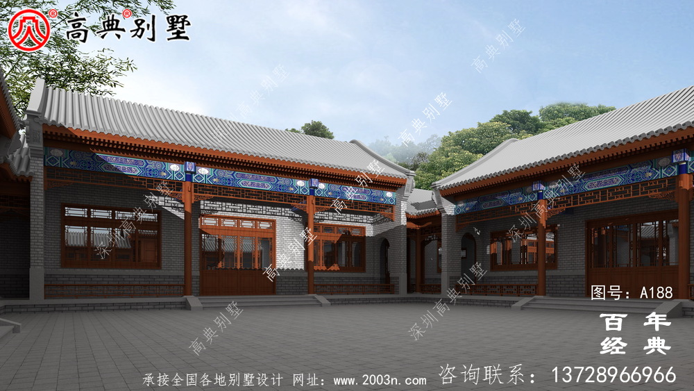 新中式別墅圖紙及效果圖_農村別墅設計