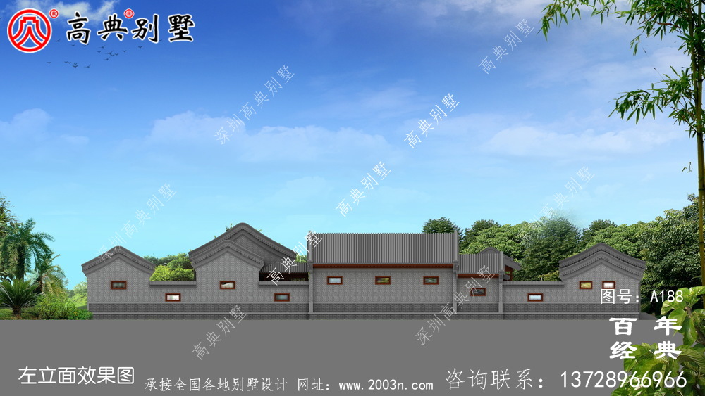 新中式別墅圖紙及效果圖_農村別墅設計