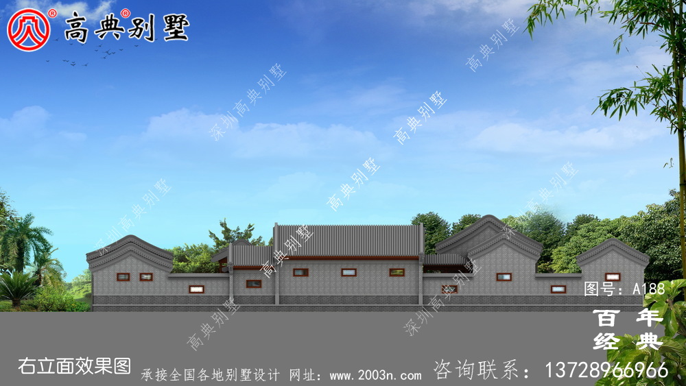 新中式別墅圖紙及效果圖_農村別墅設計