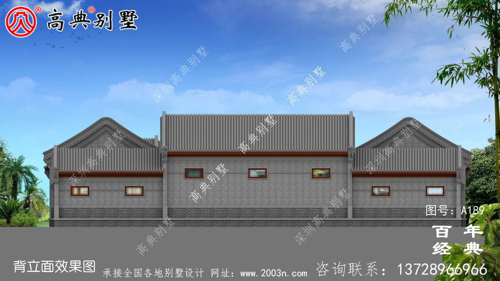 大氣中華風別墅效果圖與施工圖_ 別墅設計圖