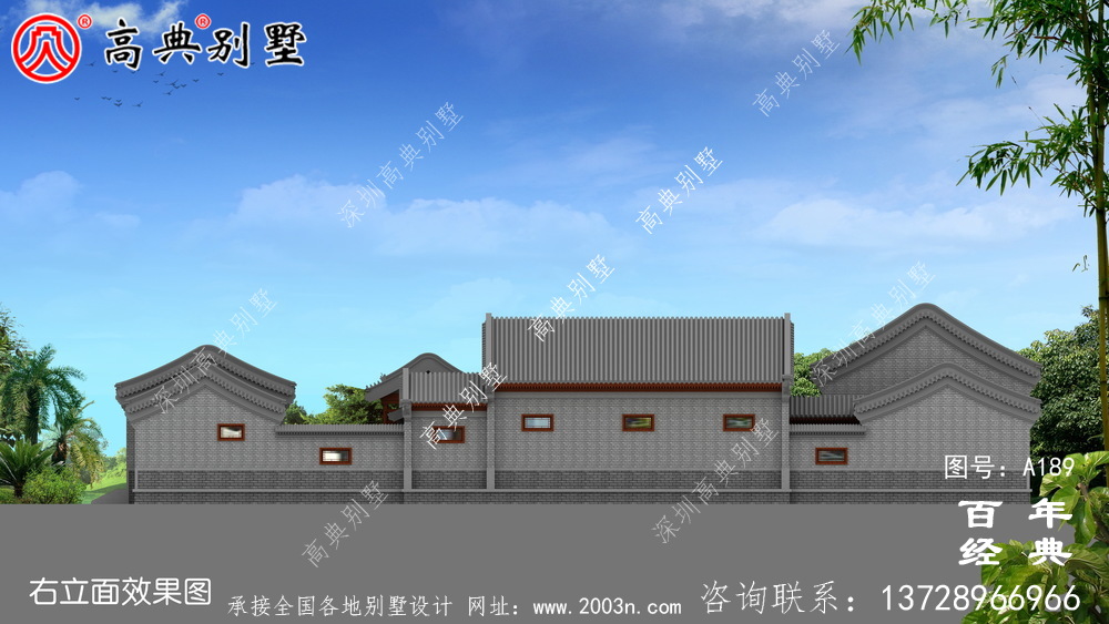 大氣中華風別墅效果圖與施工圖_ 別墅設計圖