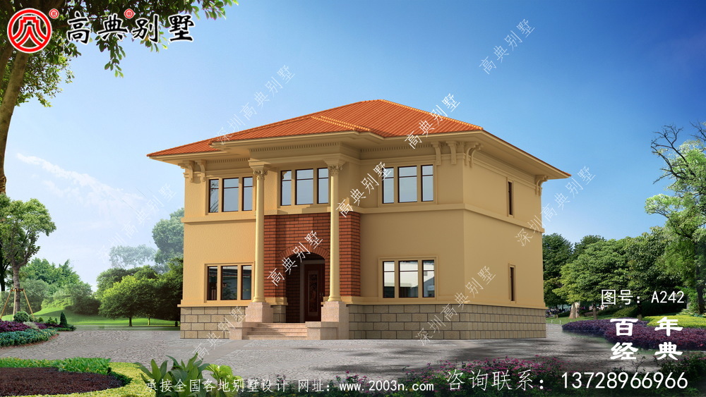 新農村實用二層小別墅設計圖紙_農村房屋設計圖紙