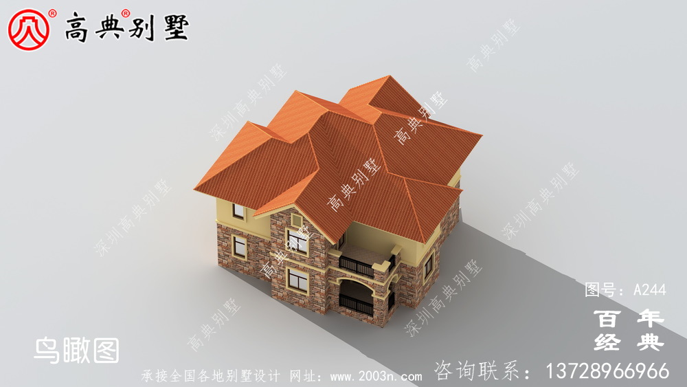 鄉村二層帶車庫自建房屋設計圖_鄉村房屋圖紙
