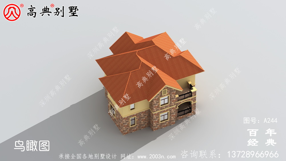 鄉村二層帶車庫自建房屋設計圖_鄉村房屋圖紙