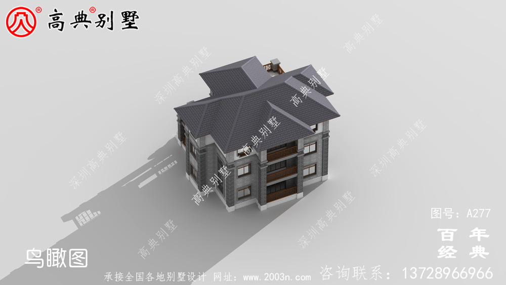 三層帶陽臺車庫新農村建設建造小別墅設計圖_鄉村自建房設計圖