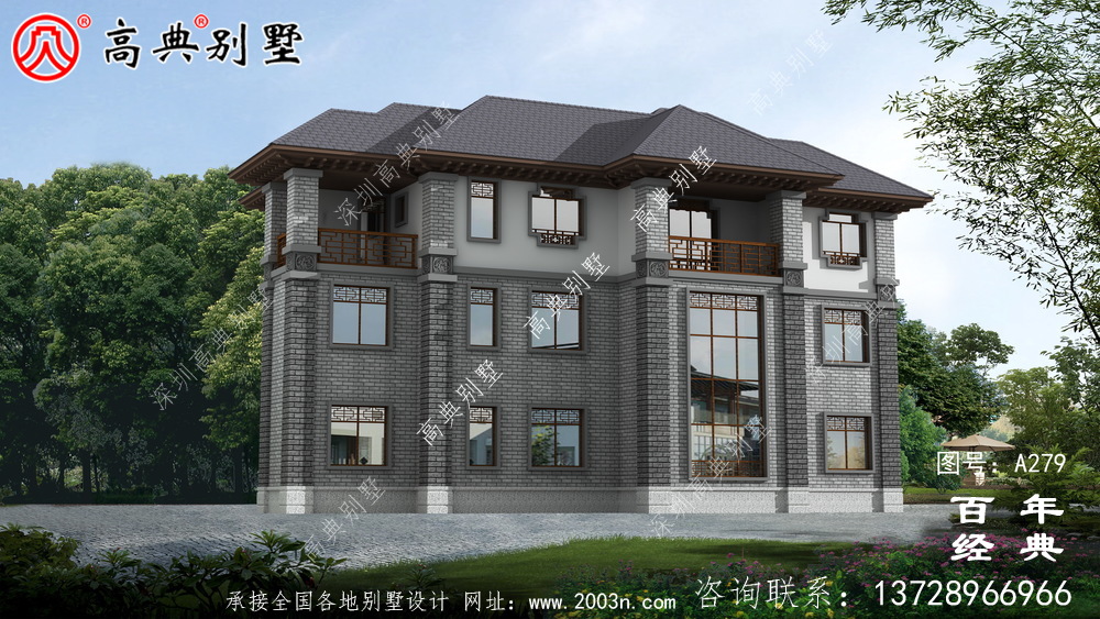 農(nóng)村三層帶車庫(kù)自建房設(shè)計(jì)施工圖紙_農(nóng)村房屋設(shè)計(jì)圖