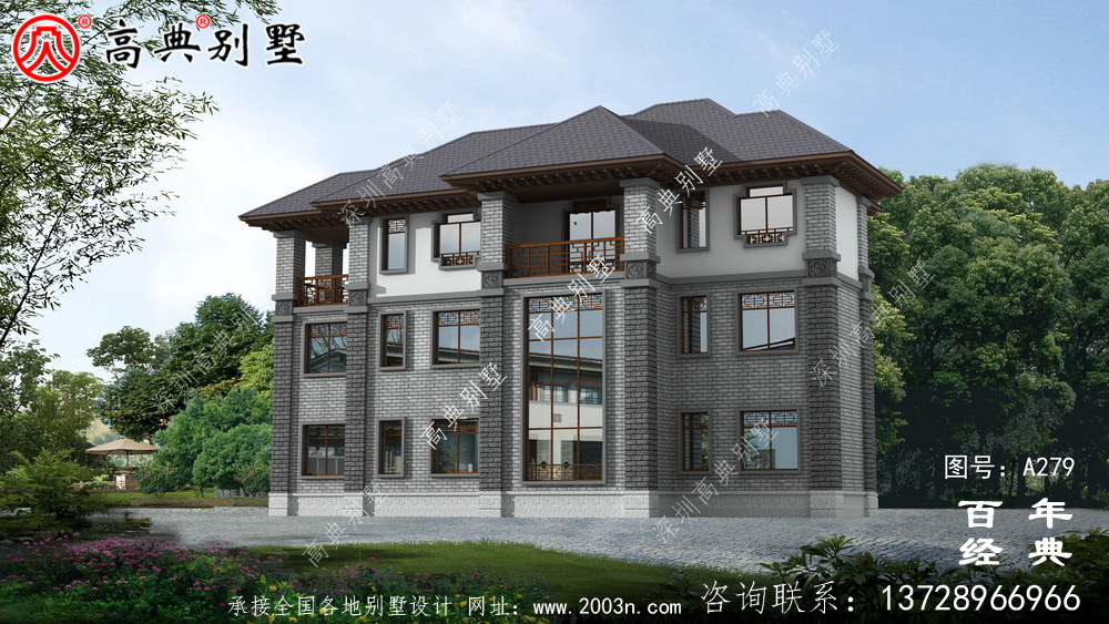 農(nóng)村三層帶車庫(kù)自建房設(shè)計(jì)施工圖紙_農(nóng)村房屋設(shè)計(jì)圖