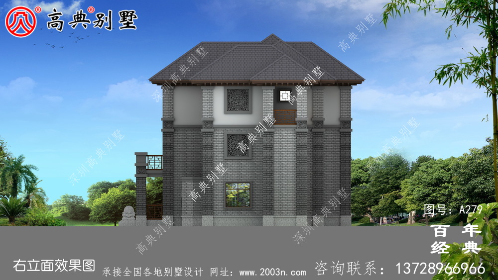 農(nóng)村三層帶車庫(kù)自建房設(shè)計(jì)施工圖紙_農(nóng)村房屋設(shè)計(jì)圖