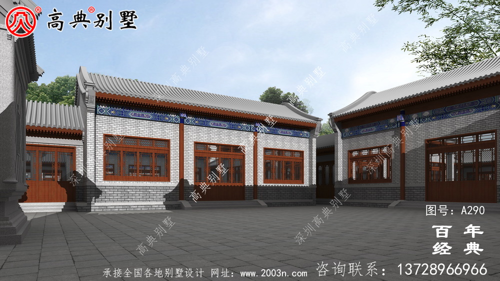 新農(nóng)村中式單層自建房設(shè)計(jì)圖紙_中式單層農(nóng)村別墅