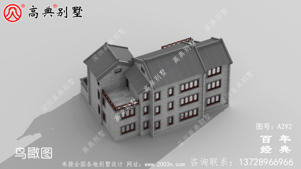 三層中式帶陽臺別墅工程圖紙及設計圖_三層中式別墅設計圖
