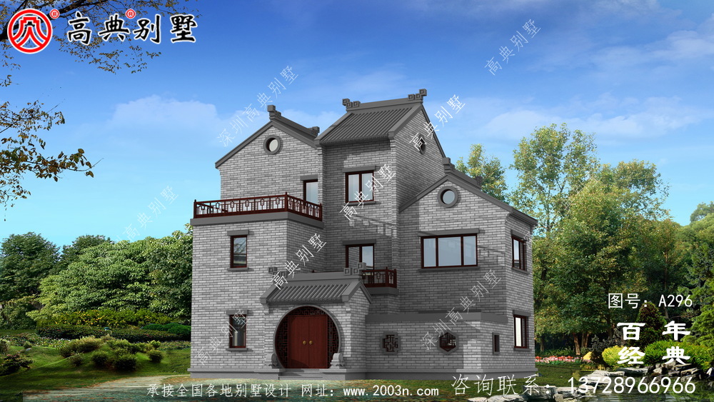新農(nóng)村建設(shè)三層帶陽(yáng)臺(tái)自建別墅工程圖紙_別墅設(shè)計(jì)圖紙,三層帶陽(yáng)臺(tái)獨(dú)棟別墅
