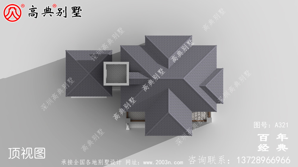 新農村中式三層帶陽臺自建房設計施工圖紙_農村房屋設計圖