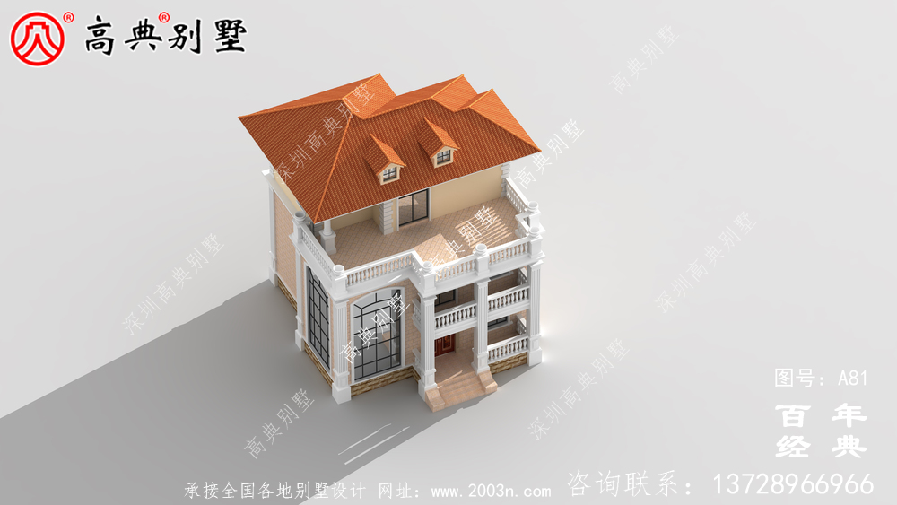 新農(nóng)村三樓別墅設(shè)計(jì)效果圖與施工圖_農(nóng)村房屋圖紙