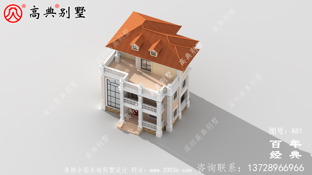 新農(nóng)村三樓別墅設(shè)計(jì)效果圖與施工圖_農(nóng)村房屋圖紙