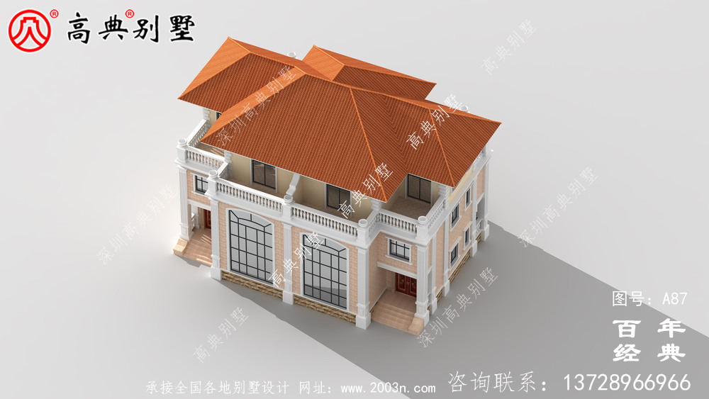 三樓雙拼別墅設計圖_農村三樓雙拼別墅設計