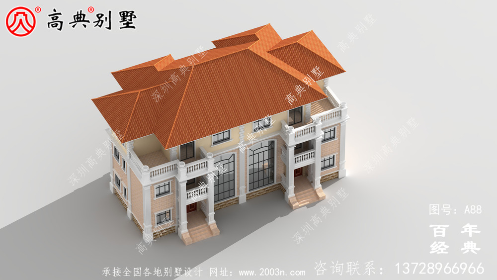 三樓帶陽臺共堂屋別墅設計圖 農村三樓別墅設計 三樓帶陽臺共堂屋別墅設計圖 農村三樓別墅設計