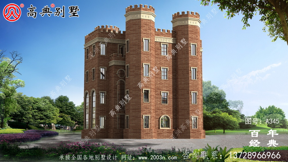 漂亮豪華的五層西式城堡別墅設計圖及施工圖紙 房屋設計圖