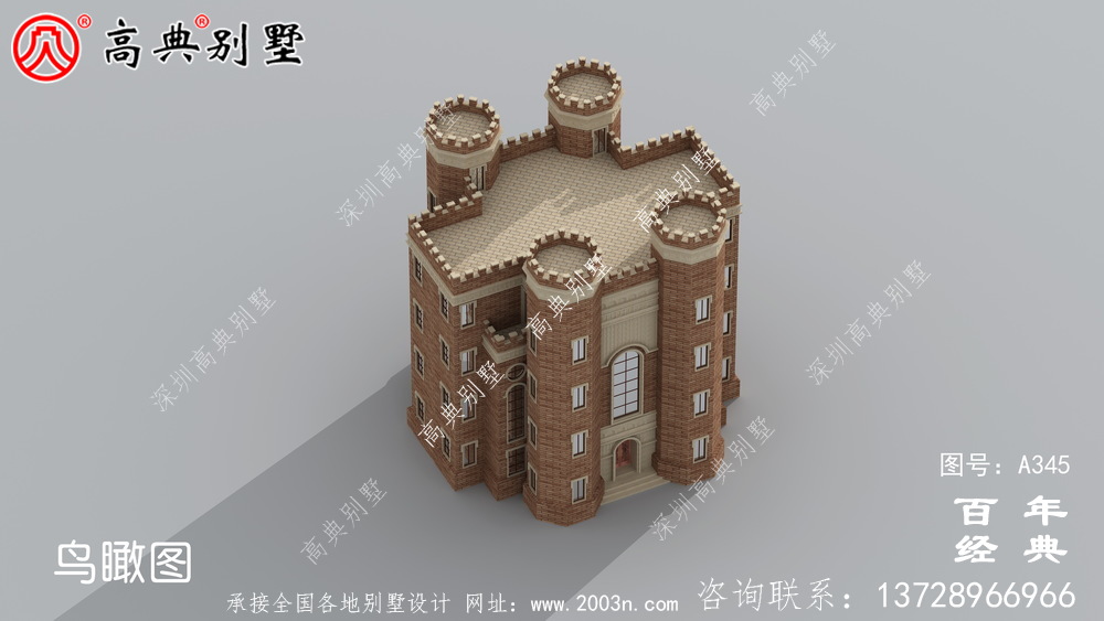 漂亮豪華的五層西式城堡別墅設計圖及施工圖紙 房屋設計圖
