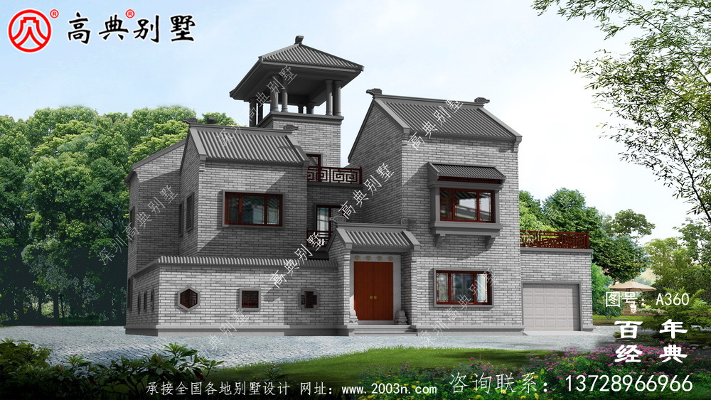 獨特二層帶院子別墅設計圖紙及效果圖_別墅設計圖紙,農村房屋設計圖 獨特二層帶院子別墅設計圖紙及效果圖_別墅設計圖紙,農村房屋設計圖