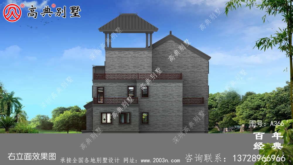 農村帶露臺三層小別墅設計圖_別墅設計圖紙,農村房屋設計圖