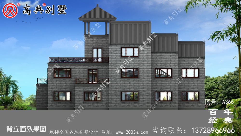農村帶露臺三層小別墅設計圖_別墅設計圖紙,農村房屋設計圖