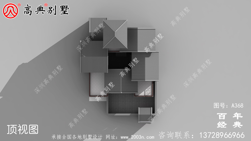 新農村建設三層帶陽臺院子房屋設計圖紙_別墅設計圖紙,農村房屋設計圖