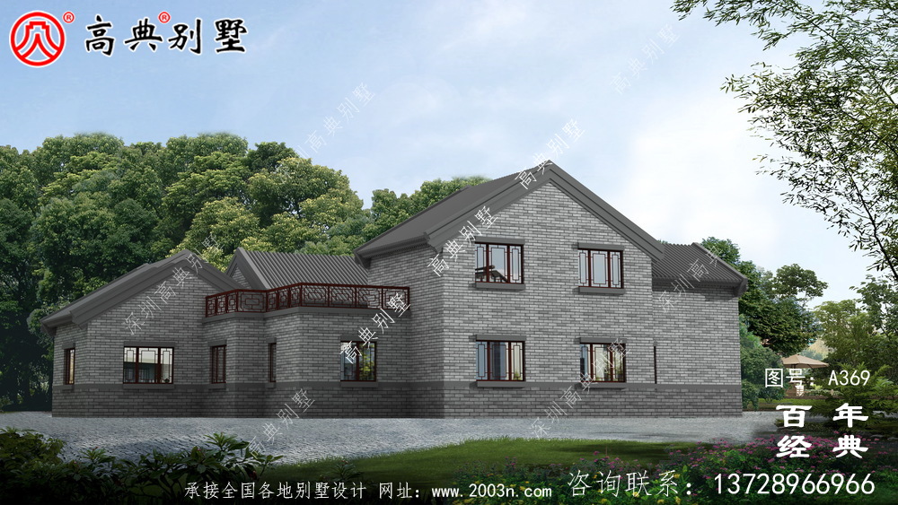 單層帶露臺雙車庫別墅設計全套圖紙效果圖_別墅設計圖紙,農村房屋設計圖