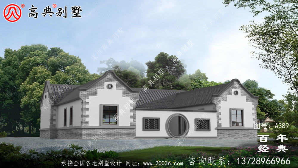 農村單層四合院小別墅設計圖_別墅設計圖紙,農村房屋設計圖