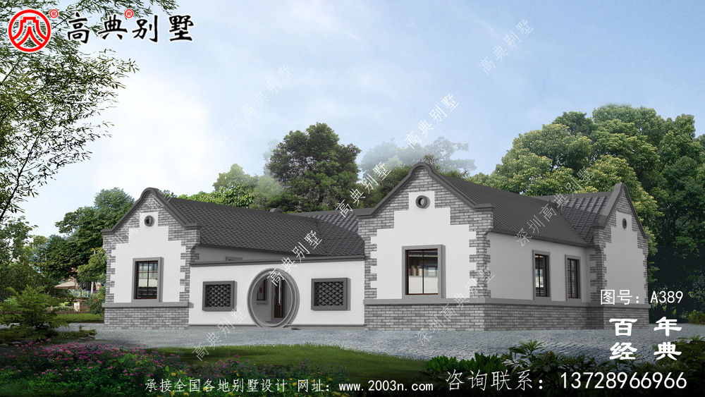 農村單層四合院小別墅設計圖_別墅設計圖紙,農村房屋設計圖