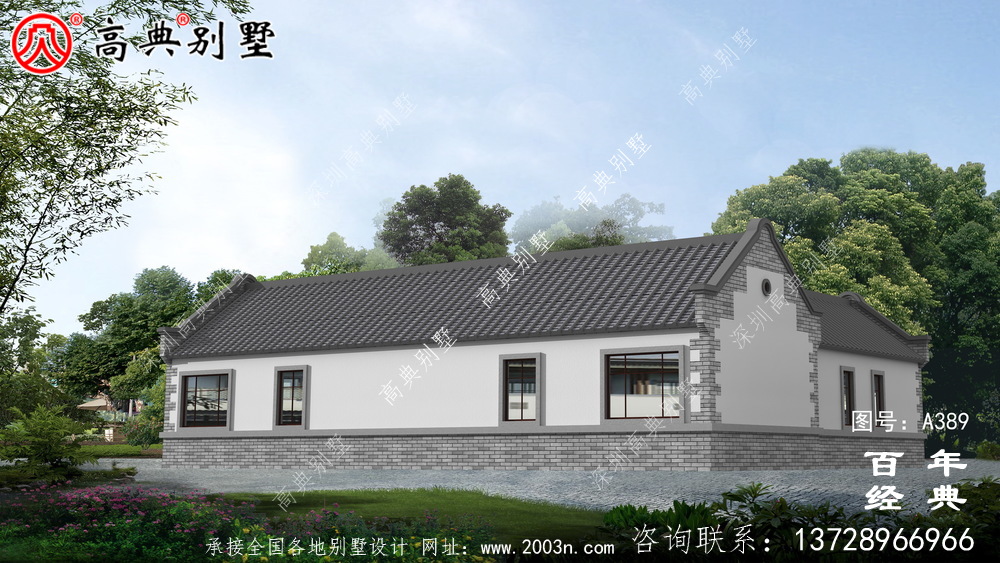 農村單層四合院小別墅設計圖_別墅設計圖紙,農村房屋設計圖