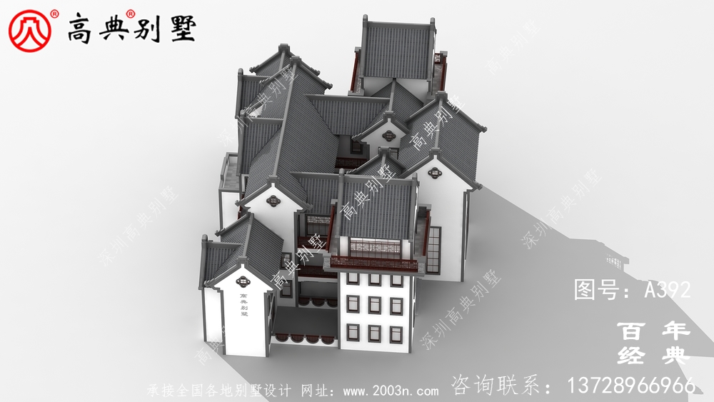 潮派四層帶露臺別墅設計圖紙_別墅設計圖紙,農村房屋設計圖
