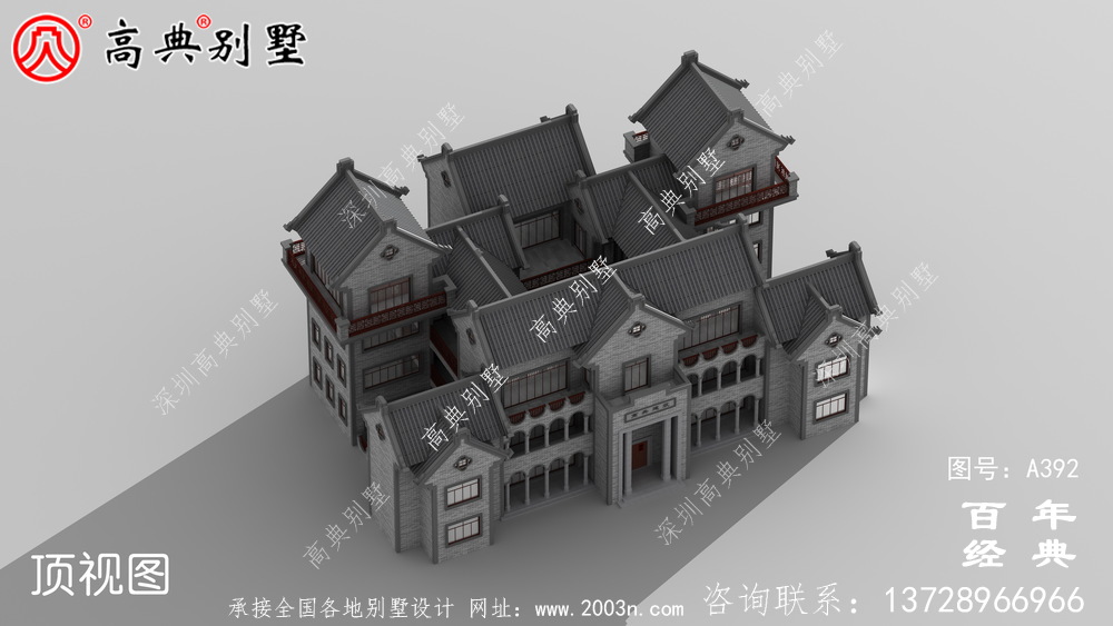 潮派四層帶露臺別墅設計圖紙_別墅設計圖紙,農村房屋設計圖