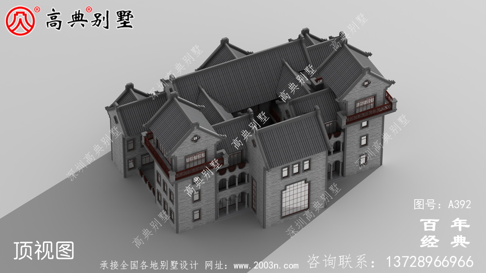 潮派四層帶露臺別墅設計圖紙_別墅設計圖紙,農村房屋設計圖
