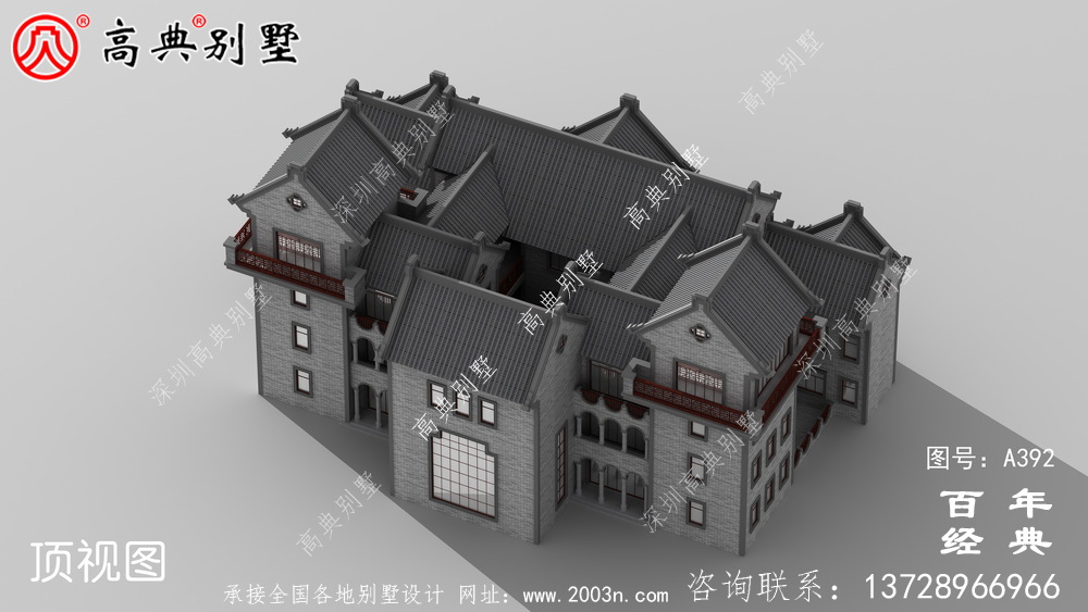 潮派四層帶露臺別墅設計圖紙_別墅設計圖紙,農村房屋設計圖