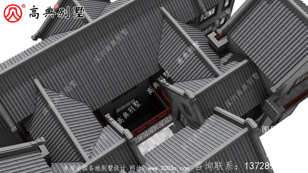 潮派四層帶露臺別墅設計圖紙_別墅設計圖紙,農村房屋設計圖