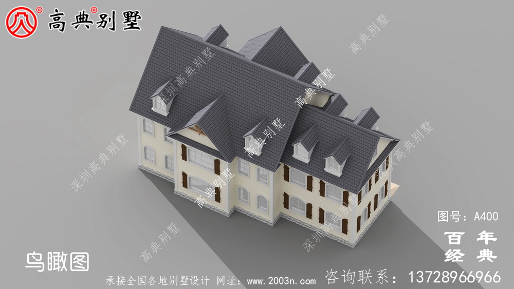 新農村兩層帶車庫別墅設計圖附效果圖別墅設計圖和農村住宅設計圖。
