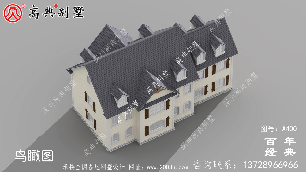 新農村兩層帶車庫別墅設計圖附效果圖別墅設計圖和農村住宅設計圖。